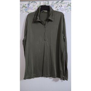 Military Large 1/4 Zip Pullover Camping Travel Heat Sleep Moisture Packable Top